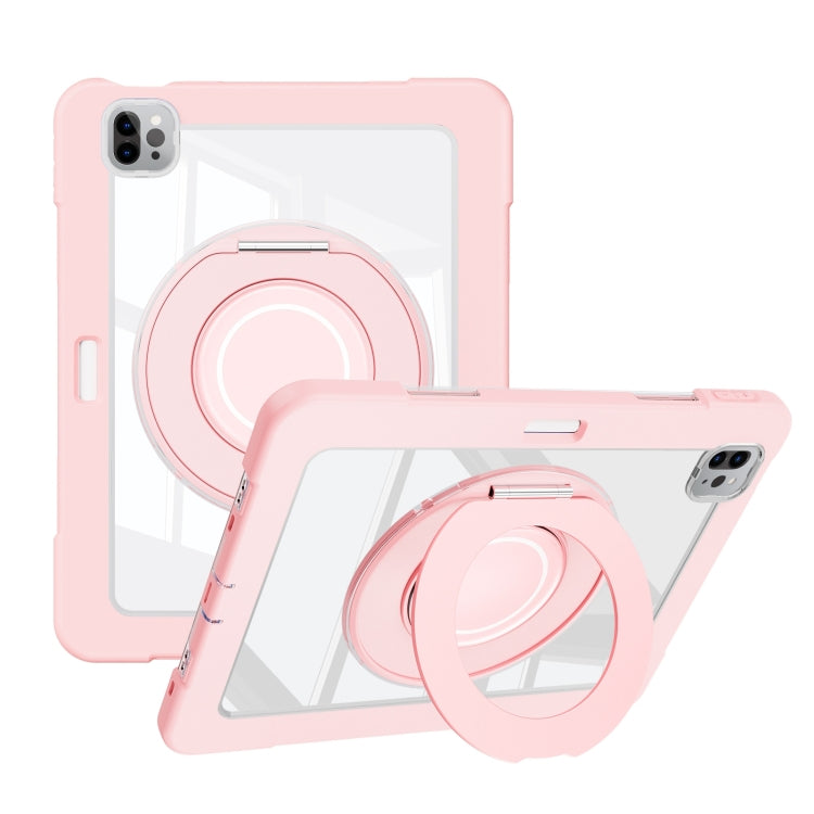 For iPad Pro 11 2022 / Air 10.9 2022 Crystal Armor PC Hybrid TPU Tablet Case with Pen Slot(Pink) - iPad Pro 11 (2022/2021) Cases by PMC Jewellery | Online Shopping South Africa | PMC Jewellery | Buy Now Pay Later Mobicred