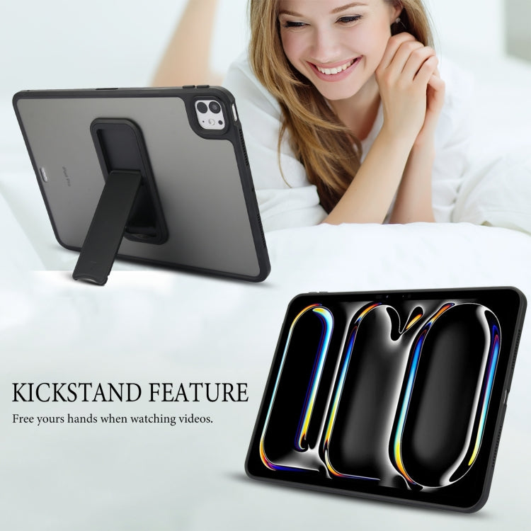 For iPad 4 / 3 / 2 9.7 inch Skin Feel Holder PC Hybrid TPU Tablet Case(Black) - free shipping - PMC Jewellery - Order now!