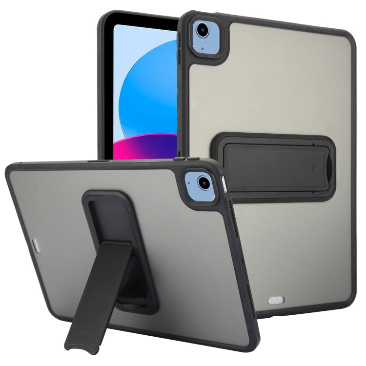 For iPad 2025 / 2022 Skin Feel Holder PC Hybrid TPU Tablet Case(Black) - iPad 2025 / 2022 Cases by PMC Jewellery | Online Shopping South Africa | PMC Jewellery | Buy Now Pay Later Mobicred