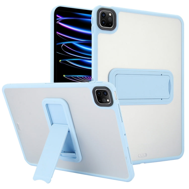 For iPad Pro 11 2022 / 2021 / 2020 Skin Feel Holder PC Hybrid TPU Tablet Case(Light Blue) - iPad Pro 11 (2022/2021) Cases by PMC Jewellery | Online Shopping South Africa | PMC Jewellery | Buy Now Pay Later Mobicred