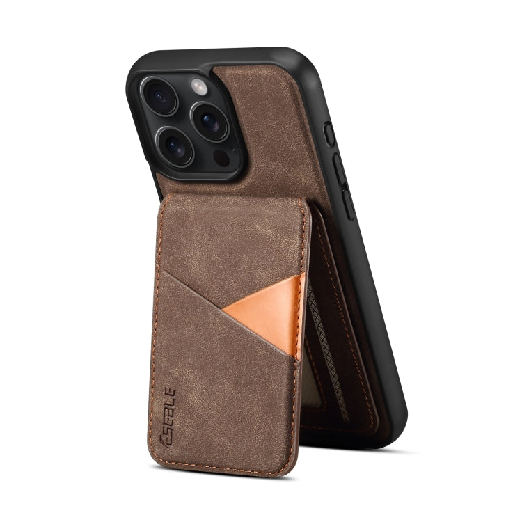 For iPhone 16 Plus ESEBLE E2 Retro Texture Card Slots MagSafe RFID Leather Case(Coffee) - free shipping - PMC Jewellery - Order now!