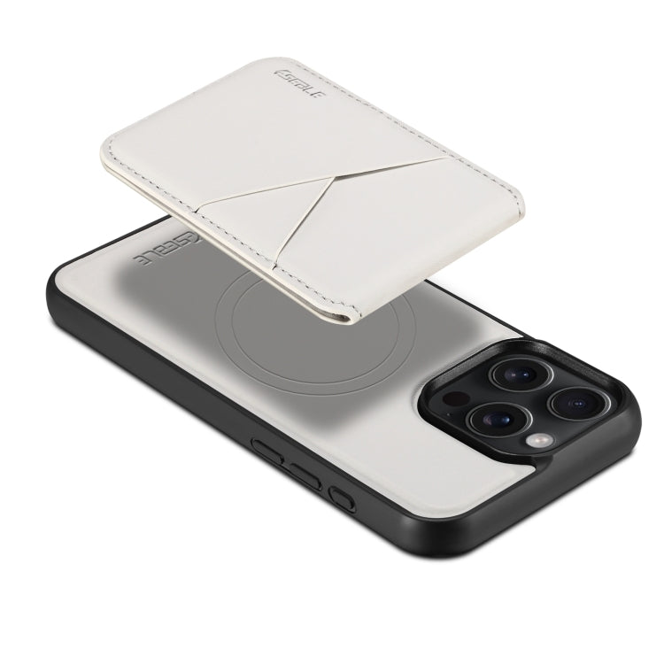 For iPhone 16 Pro Max ESEBLE E3 Plain Texture Card Slots MagSafe RFID Leather Case(Ivory) - iPhone 16 Pro Max Cases by ESEBLE | Online Shopping South Africa | PMC Jewellery | Buy Now Pay Later Mobicred