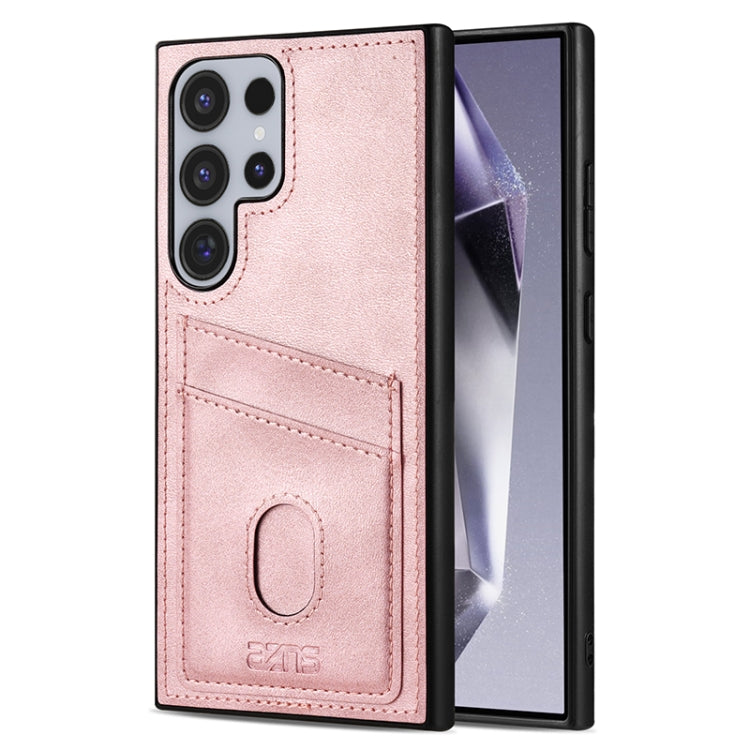 For Samsung Galaxy S24 Ultra 5G AZNS K1 Series Card Slot Business Phone Case(Pink) - Galaxy S24 Ultra 5G Cases by AZNS | Online Shopping South Africa | PMC Jewellery | Buy Now Pay Later Mobicred