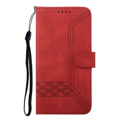 For Samsung Galaxy S25 Ultra 5G Cubic Skin Feel Flip Leather Phone Case(Red) - Galaxy S25 Ultra 5G Cases by PMC Jewellery | Online Shopping South Africa | PMC Jewellery | Buy Now Pay Later Mobicred