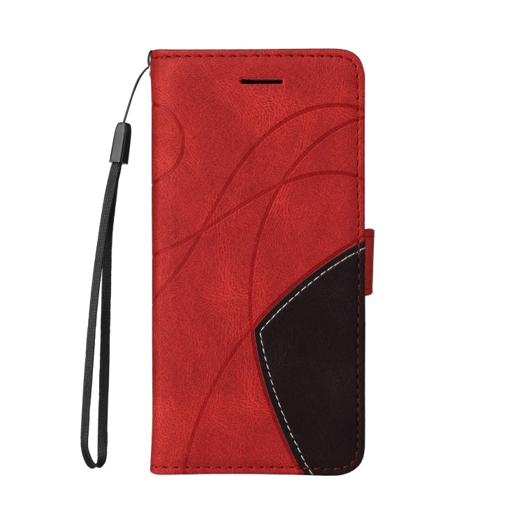For Samsung Galaxy S25 / S24 5G Dual-color Splicing Flip Leather Phone Case(Red) - Galaxy S25 5G Cases by PMC Jewellery | Online Shopping South Africa | PMC Jewellery | Buy Now Pay Later Mobicred
