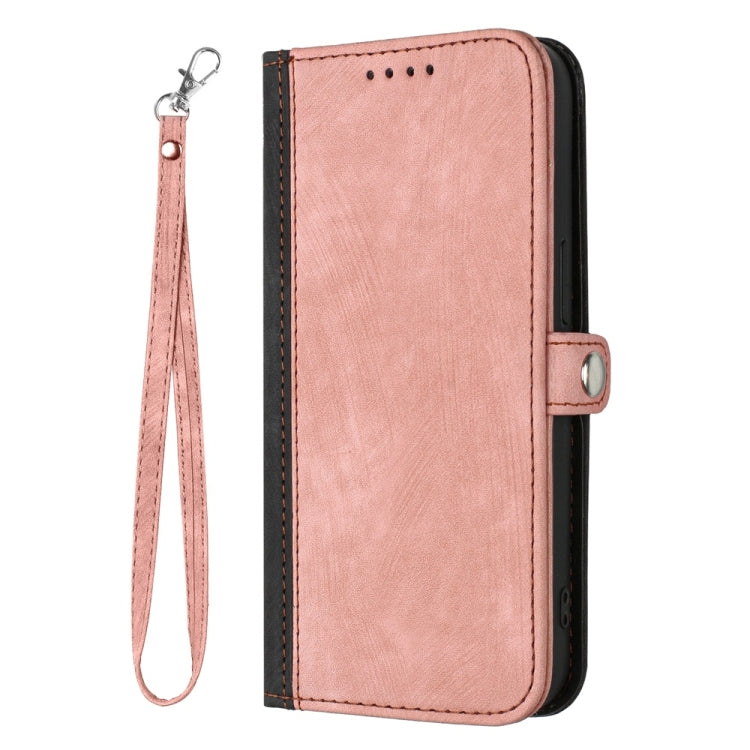 For Samsung Galaxy S25 5G Side Buckle Double Fold Hand Strap Leather Phone Case(Pink) - Galaxy S25 5G Cases by PMC Jewellery | Online Shopping South Africa | PMC Jewellery | Buy Now Pay Later Mobicred
