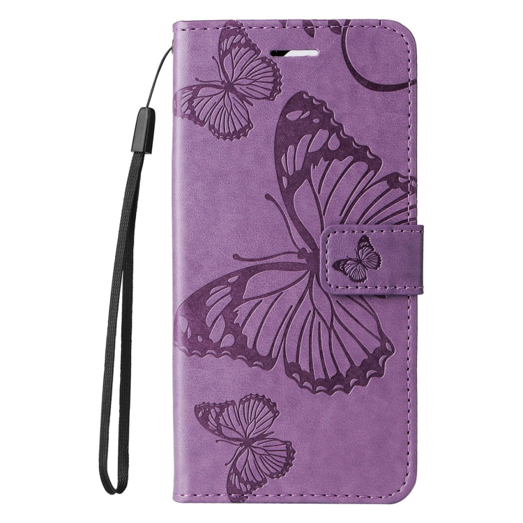 For Samsung Galaxy S25 Ultra 5G 3D Butterfly Embossed Pattern Flip Leather Phone Case(Purple) - Galaxy S25 Ultra 5G Cases by PMC Jewellery | Online Shopping South Africa | PMC Jewellery | Buy Now Pay Later Mobicred
