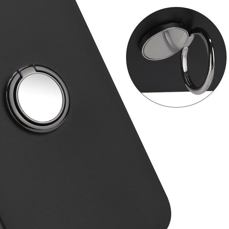 For Samsung Galaxy S25 5G Matte Ring Holder TPU Phone Case(Black) - Galaxy S25 5G Cases by PMC Jewellery | Online Shopping South Africa | PMC Jewellery | Buy Now Pay Later Mobicred