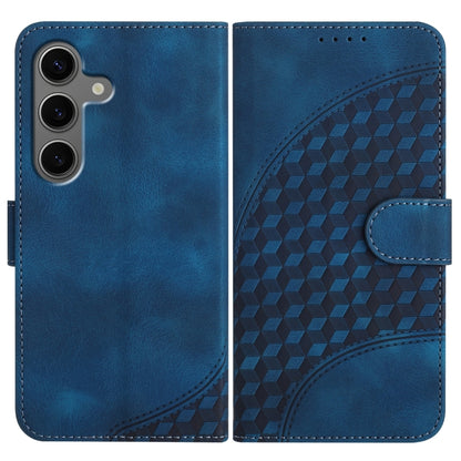 For Samsung Galaxy S25+ 5G YX0060 Elephant Head Embossed Phone Leather Case with Lanyard(Royal Blue) - Galaxy S25+ 5G Cases by PMC Jewellery | Online Shopping South Africa | PMC Jewellery | Buy Now Pay Later Mobicred