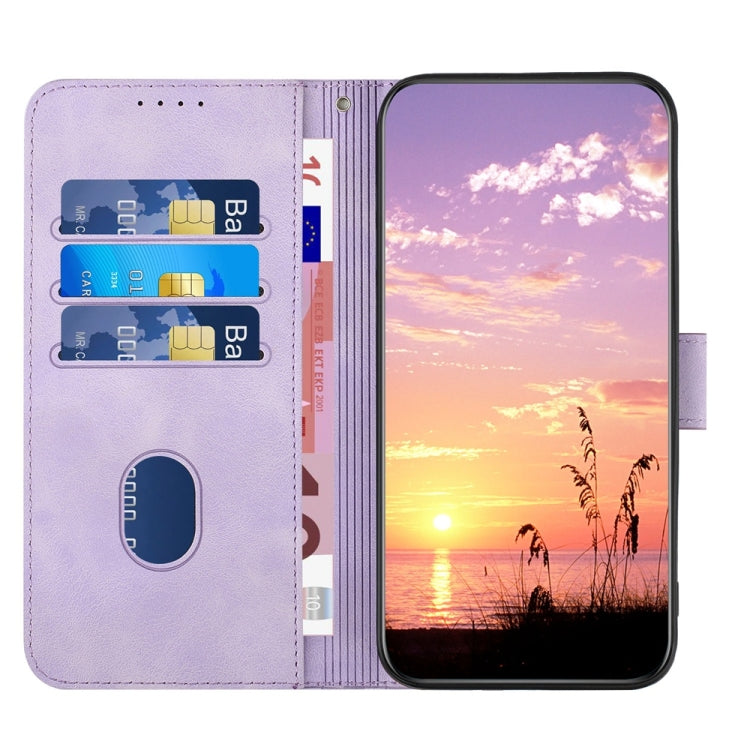 For Samsung Galaxy S25 Ultra 5G YX0060 Elephant Head Embossed Phone Leather Case with Lanyard(Light Purple) - Galaxy S25 Ultra 5G Cases by PMC Jewellery | Online Shopping South Africa | PMC Jewellery | Buy Now Pay Later Mobicred