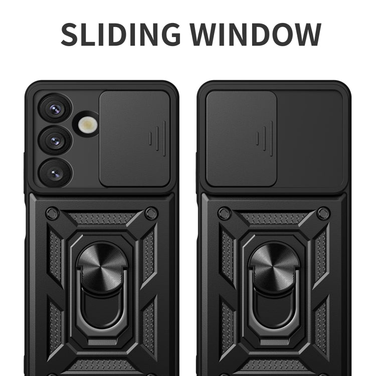 For Samsung Galaxy S25 5G Sliding Camera Cover Design TPU+PC Phone Case(Red) - Galaxy S25 5G Cases by PMC Jewellery | Online Shopping South Africa | PMC Jewellery | Buy Now Pay Later Mobicred