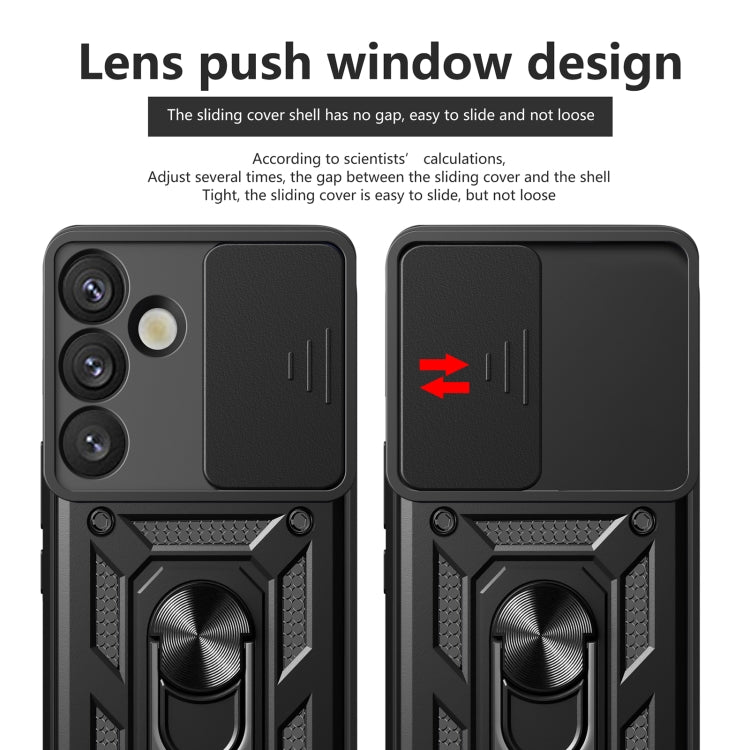 For Samsung Galaxy S25+ 5G Sliding Camera Cover Design TPU+PC Phone Case(Red) - Galaxy S25+ 5G Cases by PMC Jewellery | Online Shopping South Africa | PMC Jewellery | Buy Now Pay Later Mobicred