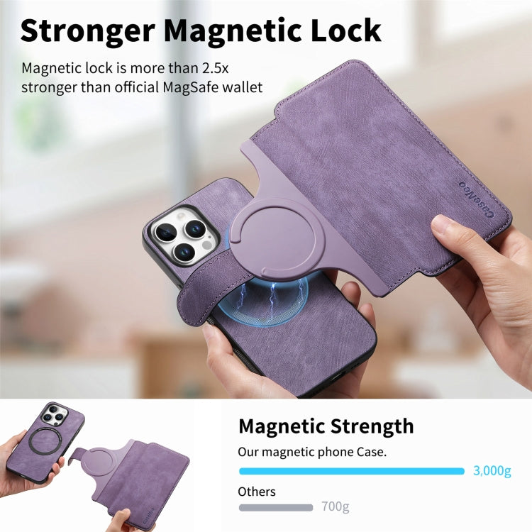 For iPhone 16 Pro Max CaseNeo MagSafe RFID Anti-theft Retro Leather Phone Case(Purple) - iPhone 16 Pro Max Cases by CaseNeo | Online Shopping South Africa | PMC Jewellery | Buy Now Pay Later Mobicred