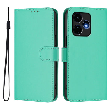 For Boost MobIle Celero 5G+ 2024 / 3+ 5G Skin Feel Solid Color Leather Phone Case with Lanyard(Green) - More Brand by PMC Jewellery | Online Shopping South Africa | PMC Jewellery | Buy Now Pay Later Mobicred