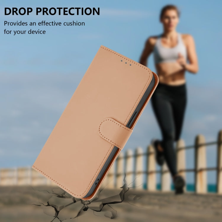 For Sony Xperia 1 VI 2024 Skin Feel Solid Color Leather Phone Case with Lanyard(Nude) - Sony Cases by PMC Jewellery | Online Shopping South Africa | PMC Jewellery | Buy Now Pay Later Mobicred