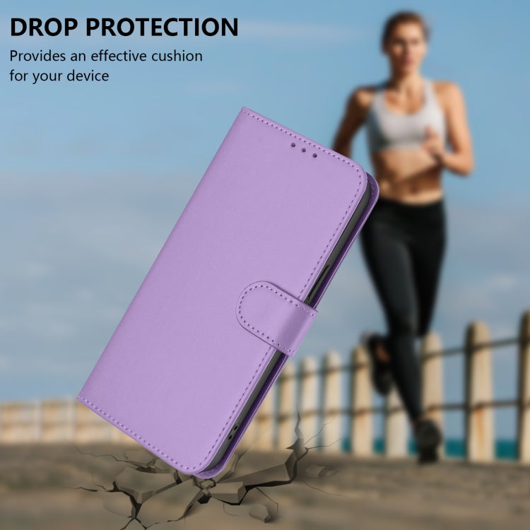 For Sony Xperia 1 VI 2024 Skin Feel Solid Color Leather Phone Case with Lanyard(Lavender Purple) - Sony Cases by PMC Jewellery | Online Shopping South Africa | PMC Jewellery | Buy Now Pay Later Mobicred