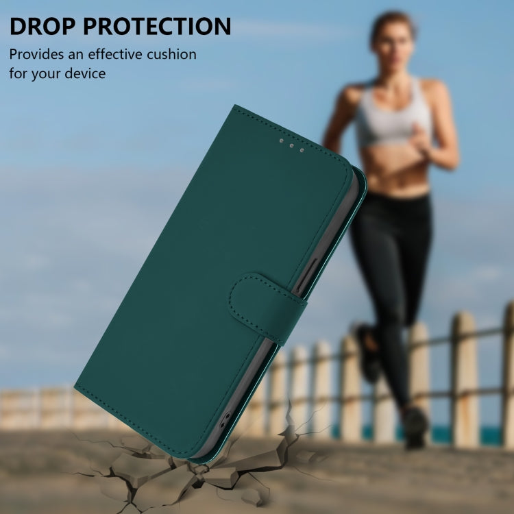 For Sony Xperia 1 VI 2024 Skin Feel Solid Color Leather Phone Case with Lanyard(Dark Green) - Sony Cases by PMC Jewellery | Online Shopping South Africa | PMC Jewellery | Buy Now Pay Later Mobicred