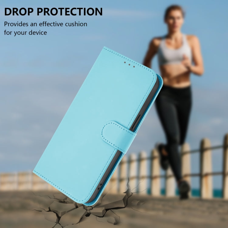 For Sony Xperia 5 VI 2024 Skin Feel Solid Color Leather Phone Case with Lanyard(Sky Blue) - Sony Cases by PMC Jewellery | Online Shopping South Africa | PMC Jewellery | Buy Now Pay Later Mobicred