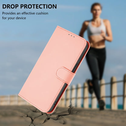 For Sony Xperia 10 VI 2024 Skin Feel Solid Color Leather Phone Case with Lanyard(Pink) - Sony Cases by PMC Jewellery | Online Shopping South Africa | PMC Jewellery | Buy Now Pay Later Mobicred