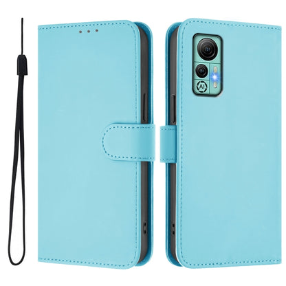 For Ulefone Note 14 Skin Feel Solid Color Leather Phone Case with Lanyard(Sky Blue) - Ulefone Cases by PMC Jewellery | Online Shopping South Africa | PMC Jewellery | Buy Now Pay Later Mobicred