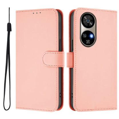 For Ulefone Note 17 Pro Skin Feel Solid Color Leather Phone Case with Lanyard(Pink) - Ulefone Cases by PMC Jewellery | Online Shopping South Africa | PMC Jewellery | Buy Now Pay Later Mobicred