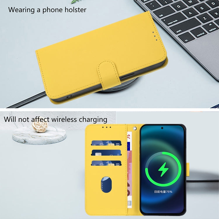 For Ulefone Note 17 Pro Skin Feel Solid Color Leather Phone Case with Lanyard(Lemon Yellow) - Ulefone Cases by PMC Jewellery | Online Shopping South Africa | PMC Jewellery | Buy Now Pay Later Mobicred