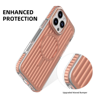 For iPhone 16 Mutural Corrugated Texture Magsafe Magnetic Shockproof Phone Case(Silver) - iPhone 16 Cases by Mutural | Online Shopping South Africa | PMC Jewellery | Buy Now Pay Later Mobicred