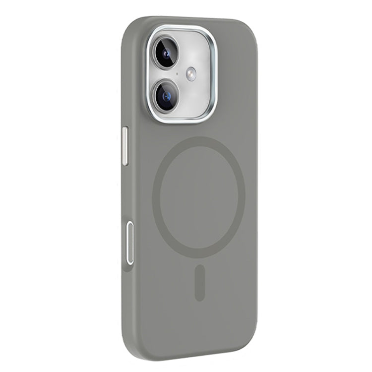 For iPhone 16 Mutural Karen Series Liquid Silicone MagSafe Magnetic Phone Case(Grey) - iPhone 16 Cases by Mutural | Online Shopping South Africa | PMC Jewellery | Buy Now Pay Later Mobicred