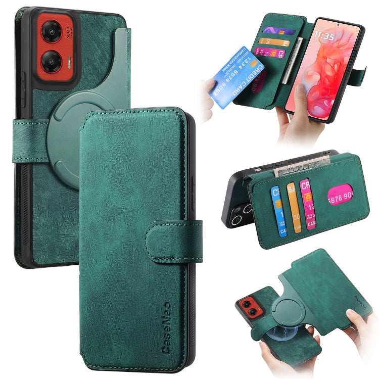 For Motorola Moto G Stylus 5G 2024 CaseNeo MagSafe RFID Anti-theft Retro Leather Phone Case(Green) - Motorola Cases by CaseNeo | Online Shopping South Africa | PMC Jewellery | Buy Now Pay Later Mobicred