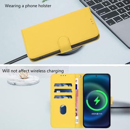 For Huawei Pura 70 Pro / 70 Pro+ Skin Feel Solid Color Leather Phone Case with Lanyard(Lemon Yellow) - Huawei Cases by PMC Jewellery | Online Shopping South Africa | PMC Jewellery | Buy Now Pay Later Mobicred