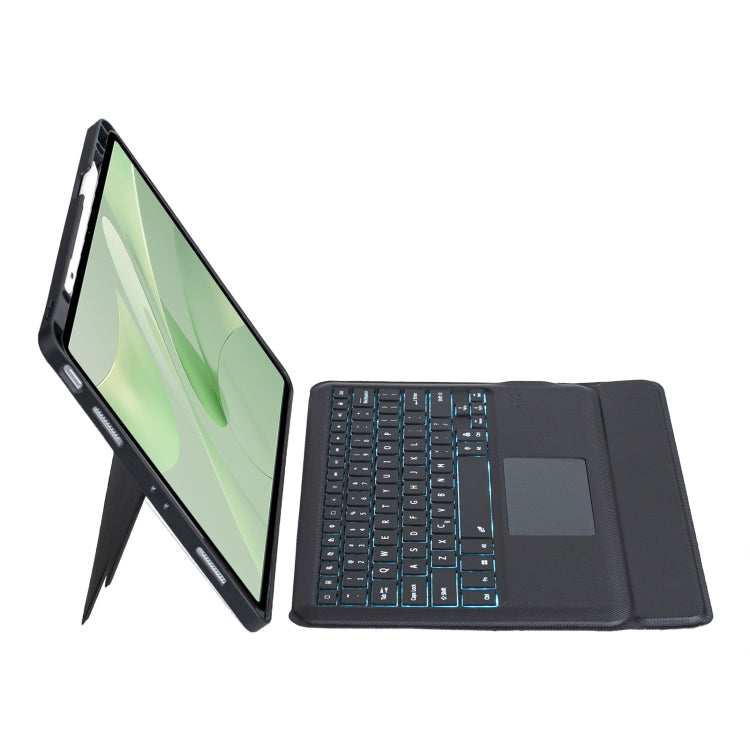 For Huawei MatePad Air 12 2024 Detachable Backlit Bluetooth Keyboard Leather Case with Touchpad(Black) - Huawei Keyboard by PMC Jewellery | Online Shopping South Africa | PMC Jewellery | Buy Now Pay Later Mobicred