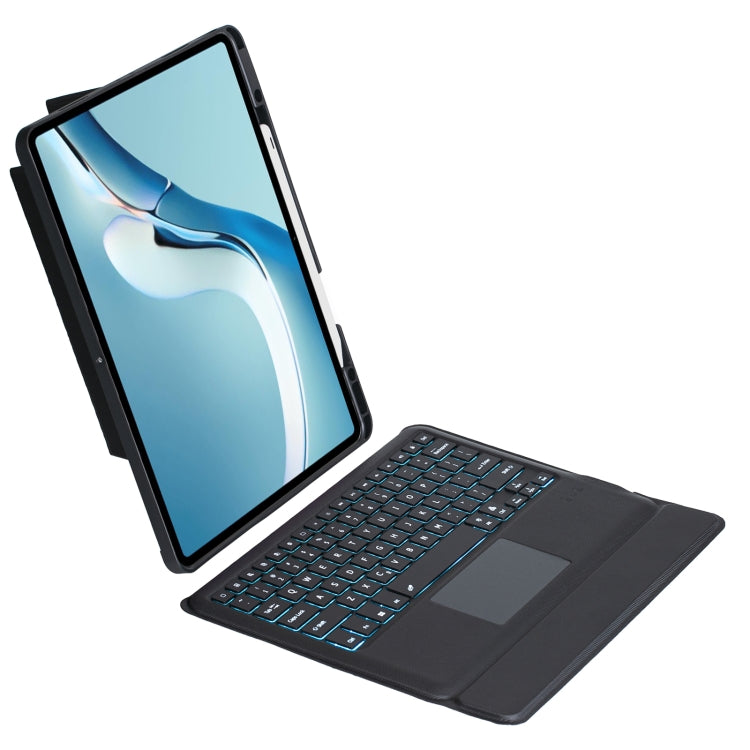 For Huawei MatePad Pro 12.6 2021 Detachable Backlit Bluetooth Keyboard Leather Case with Touchpad(Black) - Huawei Keyboard by PMC Jewellery | Online Shopping South Africa | PMC Jewellery | Buy Now Pay Later Mobicred