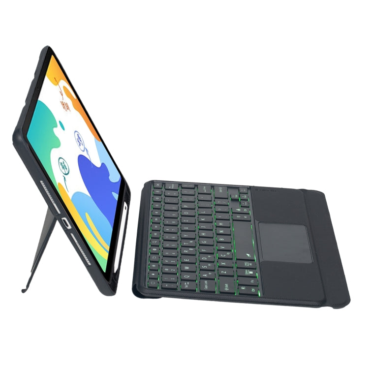 For Honor V6 / Tablet V7 Detachable Backlit Bluetooth Keyboard Leather Case with Touchpad(Black) - Huawei Keyboard by PMC Jewellery | Online Shopping South Africa | PMC Jewellery | Buy Now Pay Later Mobicred