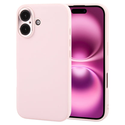 For iPhone 16 Plus GEBEI Plain Leather TPU Hybrid PU Phone Case(Pink) - iPhone 16 Plus Cases by GEBEI | Online Shopping South Africa | PMC Jewellery | Buy Now Pay Later Mobicred