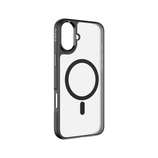 For iPhone 16 TOTU PC-7 Gold Shield Series Skin Feel MagSafe Magnetic Phone Case(Black) - iPhone 16 Cases by TOTUDESIGN | Online Shopping South Africa | PMC Jewellery | Buy Now Pay Later Mobicred