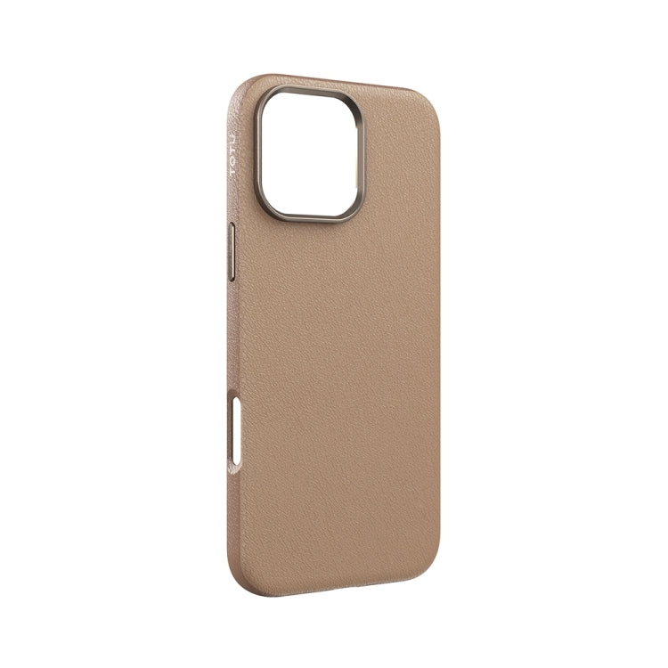 For iPhone 16 Pro Max TOTU PC-17 Mulsanne Series Plain Leather MagSafe Magnetic Phone Case(Gold) - iPhone 16 Pro Max Cases by TOTUDESIGN | Online Shopping South Africa | PMC Jewellery | Buy Now Pay Later Mobicred