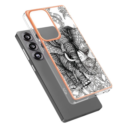 For Samsung Galaxy S25 Ultra 5G Electroplating Marble Dual-side IMD Phone Case(Totem Elephant) - Galaxy S25 Ultra 5G Cases by PMC Jewellery | Online Shopping South Africa | PMC Jewellery | Buy Now Pay Later Mobicred