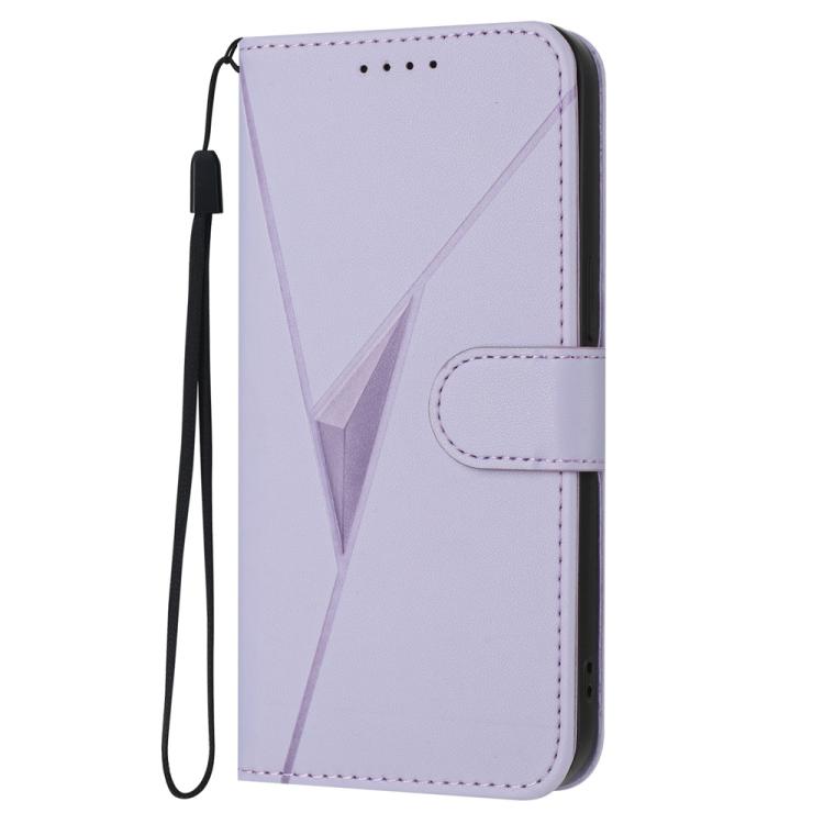 For iPhone 17 Triangle Pattern Buckle Clasp Leather Phone Case(Light Purple) - free shipping - PMc TechLife - Order now!