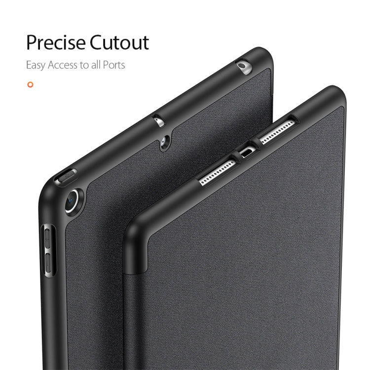 For iPad 9.7 inch(2017)/9.7 inch(2018)/iPad 6 DUX DUCIS Domo Series Horizontal Flip Magnetic PU Leather Case with Three-folding Holder & Pen Slot(Black) - iPad 9.7 (2018) & (2017) Cases by DUX DUCIS | Online Shopping South Africa | PMC Jewellery | Buy Now Pay Later Mobicred