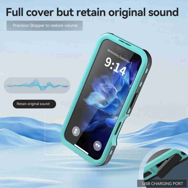 For iPhone 16 Plus RedPepper IP68 Waterproof Triple-proof MagSafe Phone Case(Black Blue) - iPhone 16 Plus Cases by RedPepper | Online Shopping South Africa | PMC Jewellery | Buy Now Pay Later Mobicred