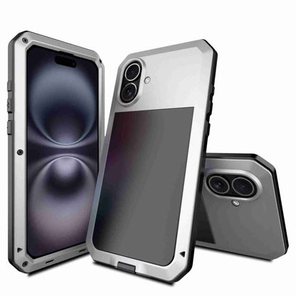 For iPhone 16 Plus RedPepper Triple-proof Metal Phone Case(Silver) - iPhone 16 Plus Cases by RedPepper | Online Shopping South Africa | PMC Jewellery | Buy Now Pay Later Mobicred