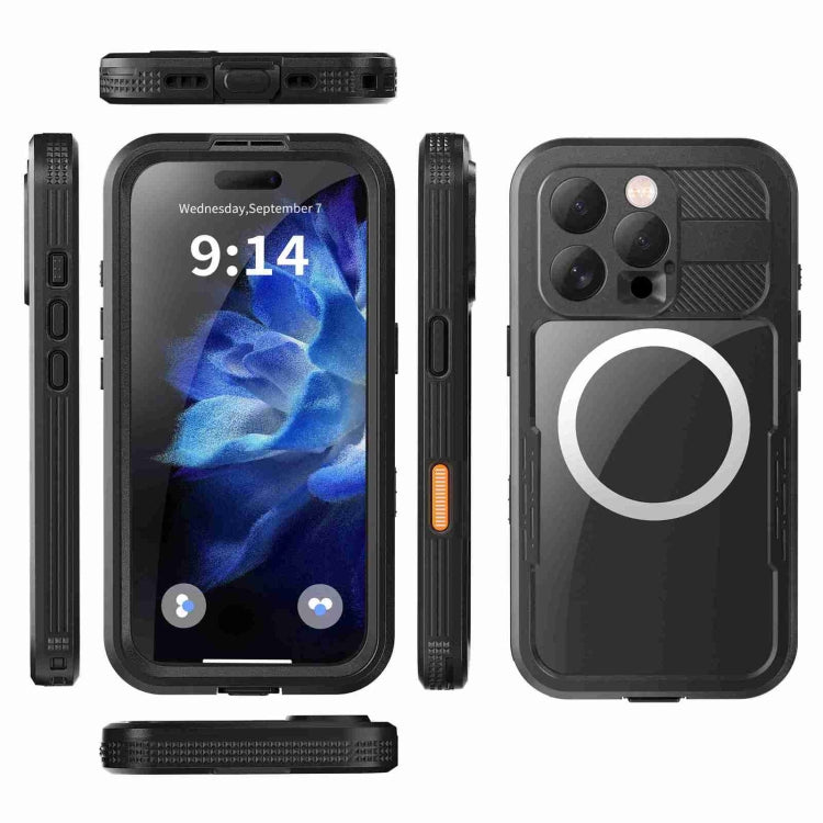 For iPhone 16 Pro Max RedPepper IP68 Waterproof Triple-proof MagSafe Phone Case(Black) - free shipping - PMC Jewellery - Order now!