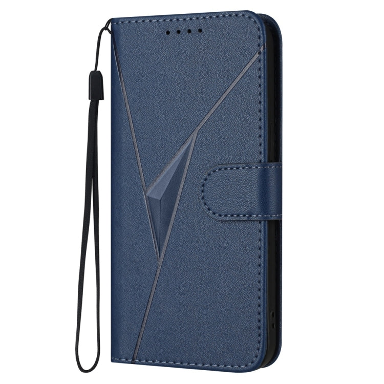 For Samsung Galaxy S25+ 5G Triangle Pattern Buckle Clasp Leather Phone Case(Royal Blue) - Galaxy S25+ 5G Cases by PMC Jewellery | Online Shopping South Africa | PMC Jewellery | Buy Now Pay Later Mobicred