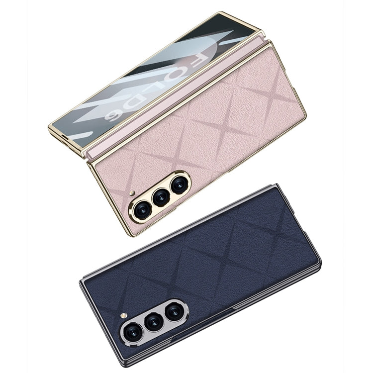 For Samsung Galaxy Z Fold6 GKK Integrated Asterism Plating Leather Full Coverage Phone Case(Pink) - Galaxy Z Fold6 5G Cases by GKK | Online Shopping South Africa | PMC Jewellery | Buy Now Pay Later Mobicred