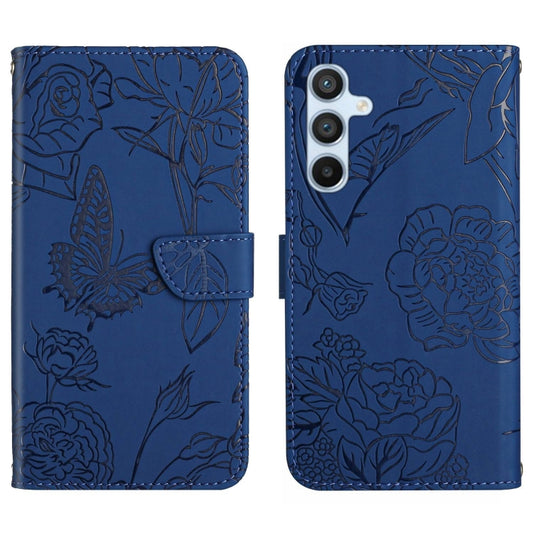 For Samsung Galaxy S25 5G Skin Feel Butterfly Embossed Flip Leather Phone Case(Blue) - Galaxy S25 5G Cases by PMC Jewellery | Online Shopping South Africa | PMC Jewellery | Buy Now Pay Later Mobicred