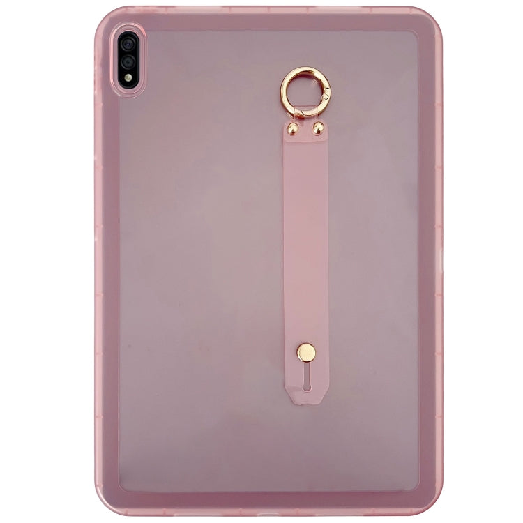 For Samsung Galaxy Tab S9 / S8 / S7 Wristband Holder PC Hybrid TPU Soft Tablet Case(Pink) - Galaxy Tab S9 Cases by PMC Jewellery | Online Shopping South Africa | PMC Jewellery | Buy Now Pay Later Mobicred