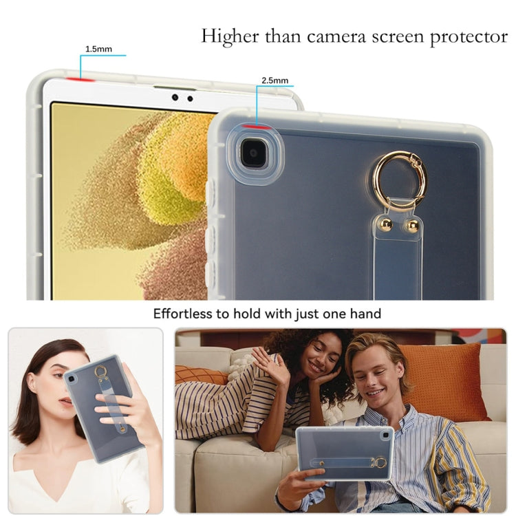 For Samsung Galaxy Tab S9 / S8 / S7 Wristband Holder PC Hybrid TPU Soft Tablet Case(Transparent) - Galaxy Tab S9 Cases by PMC Jewellery | Online Shopping South Africa | PMC Jewellery | Buy Now Pay Later Mobicred