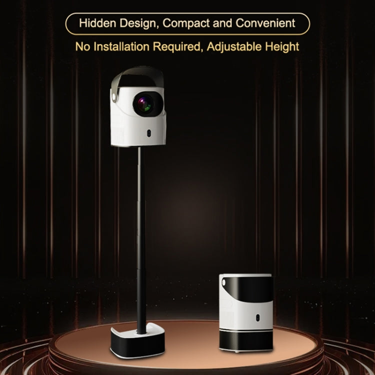 TS-2 1920 x 1080P 240ANSI HiSilicon 352 Android 9.0 Telescopic Projector, EU Plug(White) - LED Projector by PMC TechLife | Online Shopping South Africa | PMC TechLife | Buy Now Pay Later Mobicred