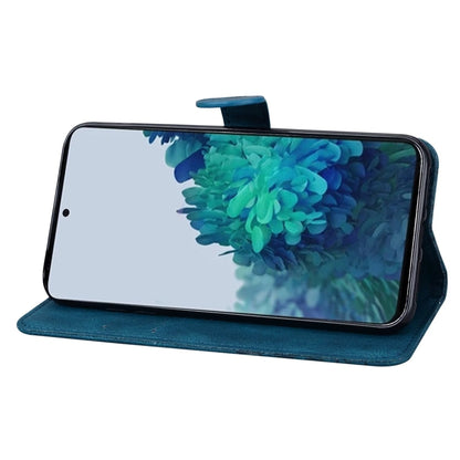 For Samsung Galaxy S25+ 5G Retro Skin Feel Butterflies Embossing Horizontal Flip Leather Phone Case(Blue) - Galaxy S25+ 5G Cases by PMC Jewellery | Online Shopping South Africa | PMC Jewellery | Buy Now Pay Later Mobicred