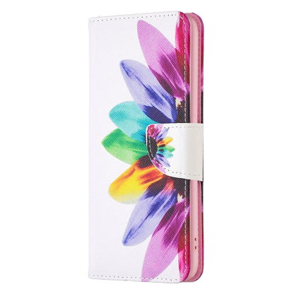 For Samsung Galaxy S25 5G Colored Drawing Pattern Leather Phone Case(Sun Flower) - Galaxy S25 5G Cases by PMC Jewellery | Online Shopping South Africa | PMC Jewellery | Buy Now Pay Later Mobicred